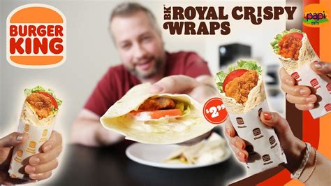 Burger King NEW Royal Crispy Wraps Review - YouTube