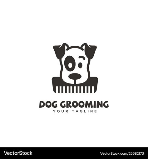 Dog grooming logo Royalty Free Vector Image - VectorStock