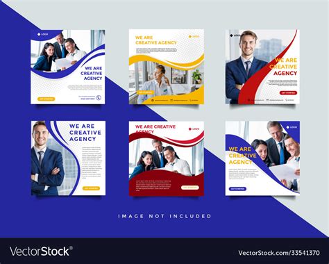 Business social media post design template Vector Image