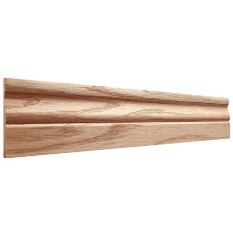 EverTrue 3.25-in x 8-ft Interior Oak Unfinished Baseboard Moulding at ...