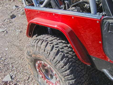 4" Flare Rear Tube Fenders - Steel | GenRight Jeep Parts