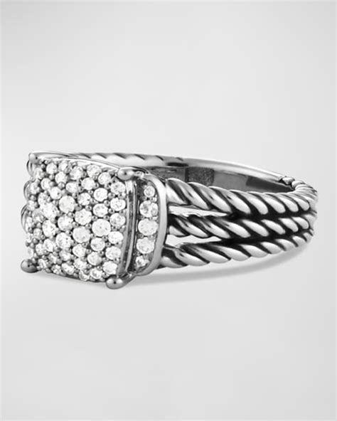 David Yurman Petite Wheaton Ring with Diamonds | Neiman Marcus