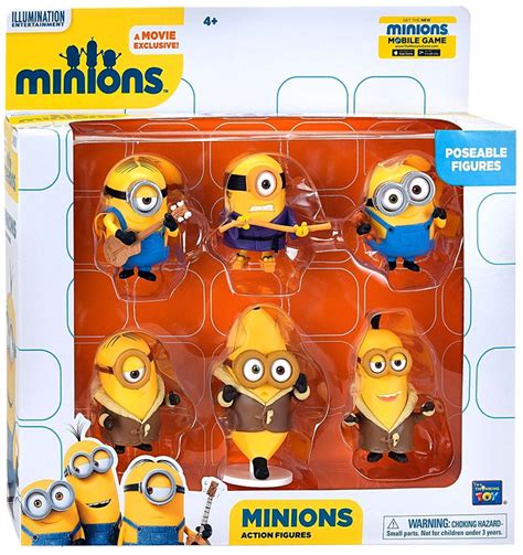 Despicable Me Minions Movie Minions 2 Action FIgure 6-Pack Think Way ...