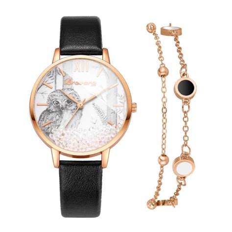 Fashion Removable Rhinestone Bracelet and Wrist Watch Set - Power Day Sale