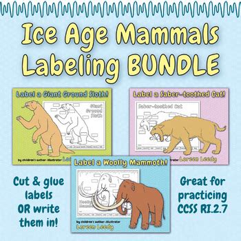 Ice Age Mammals Labeling BUNDLE by Loreen Leedy | TpT