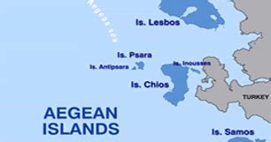 North Aegean Islands Map Province Area | Map of Greece Regional Political Province