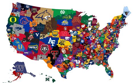 [UPDATED] Closest NCAA D1 Men's Basketball Program to the Geographic Center of Each US County ...