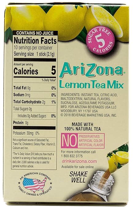 30 Arizona Iced Tea Nutrition Label - Label Design Ideas 2020