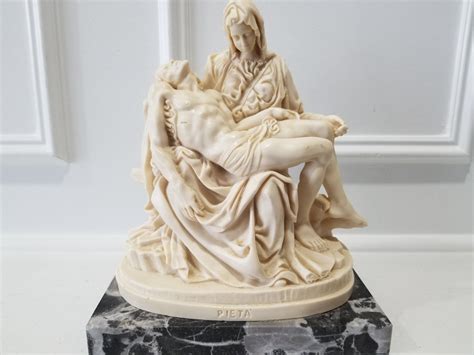 Italian Ivory Stone Roman Statue pieta Sculpture - Etsy | Pieta ...