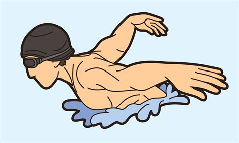 Swimming Sport Swimmer Cartoon 6229434 Vector Art at Vecteezy