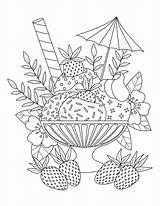 Dessert Coloring Page For Adult Stock Illustration  Of sketch template
