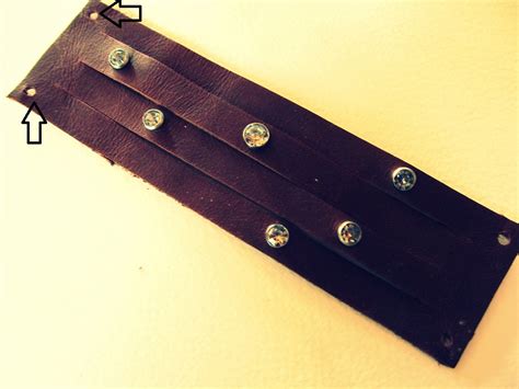 WobiSobi: Leather and Rhinestone Cuff Bracelet