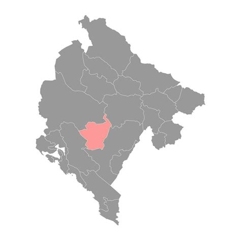 Danilovgrad Municipality map, administrative subdivision of Montenegro ...