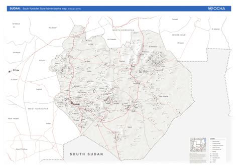 Sudan: South Kordofan State Administrative map (February 2015) - Sudan | ReliefWeb