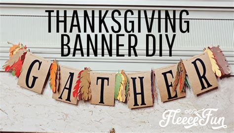 Thanksgiving Banner DIY (Easy and Fast) ♥ Fleece Fun