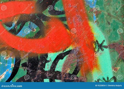 Graffiti rust stock photo. Image of metallic, iron, colorful - 9220854