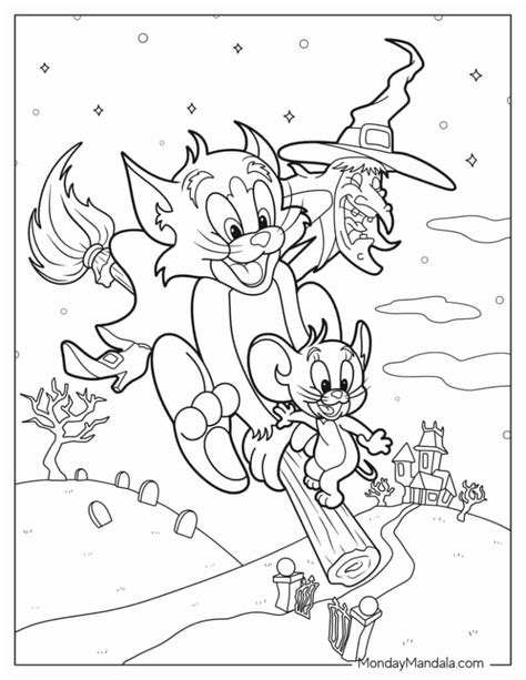 Tom And Jerry Happy Birthday Coloring Pages