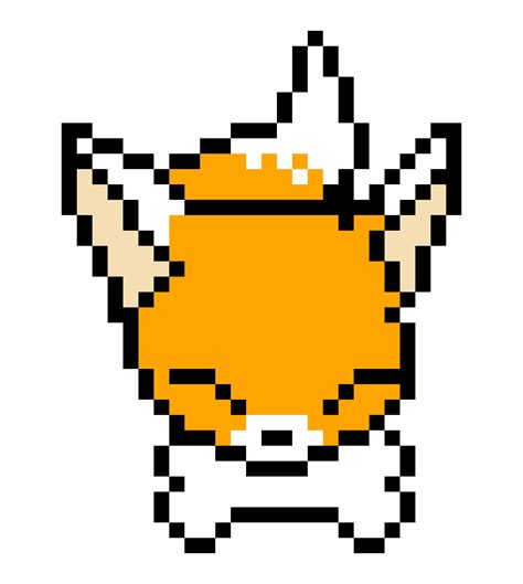 pixel art fox laying down grid Aphmau glad perler jam pixelart foxhead cross pearler clans ...