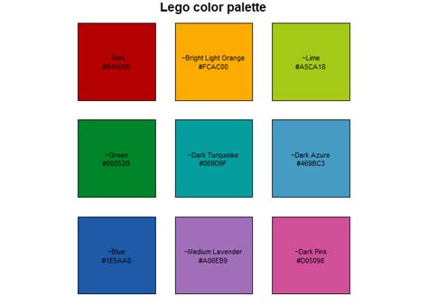 Official Lego Color Palettes • legocolors