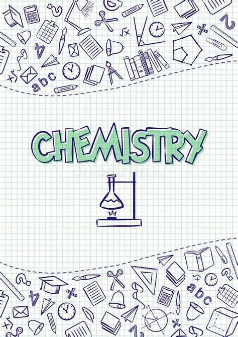 Chemistry. Cover for a School Notebook or Chemistry Textbook Stock Vector - Illustration of ...