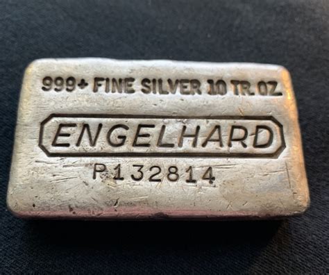 10 Ounce Vintage Engelhard Silver Bar