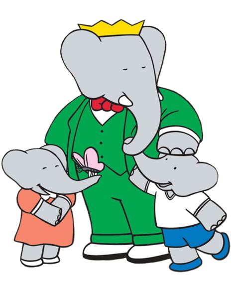 Babar the Elephant With Flora and Pom transparent PNG - StickPNG