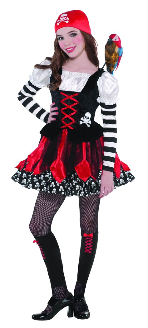 Girls Pirate Crossbone Cutie Halloween Fancy Dress Kids Costume Ages 3 ...