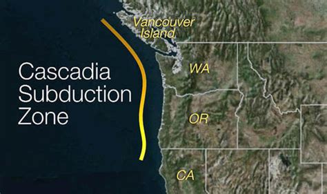 Cascadia Subduction Zone Map | Map Of The World