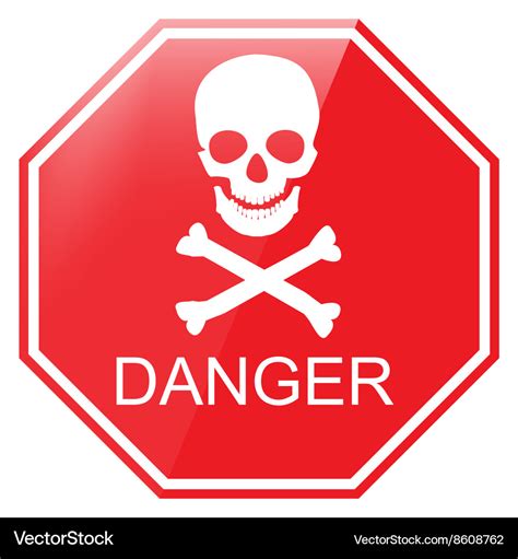 Warning danger sign Royalty Free Vector Image - VectorStock