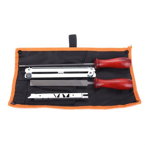 5Pcs/set 5.2mm Carbon Steel File Chainsaw Sharpening Filing Kit Fit for 3/8" Pro Chain Chainsaw ...