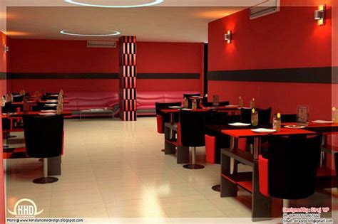 Red toned restaurant interior designs | home appliance