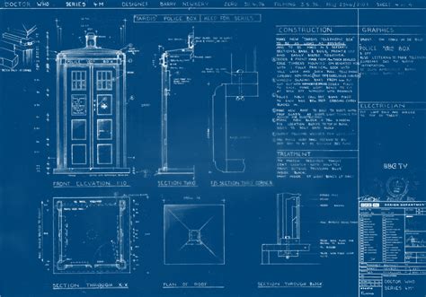 Tardis Blueprints Wallpaper