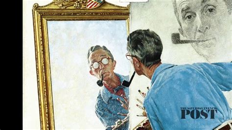 Norman Rockwell Self Portrait Painting