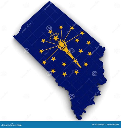 Indiana, IN, Political Map, US State, Nicknamed The Hoosier State ...