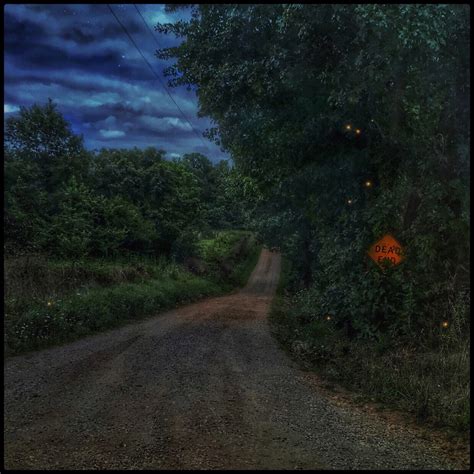 Dark road.... | Night falls on a dead end country road....a … | Flickr