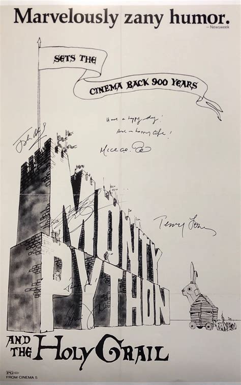 Monty Python Holy Grail Poster Autographed Signed