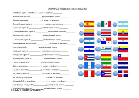 Las capitales de los países hispanohablantes | Países hispanohablantes ...