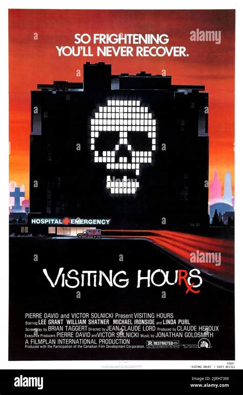 MOVIE POSTER, VISITING HOURS, 1982 Stock Photo - Alamy