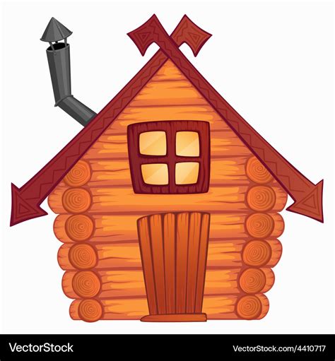 Cartoon wooden little shack Royalty Free Vector Image