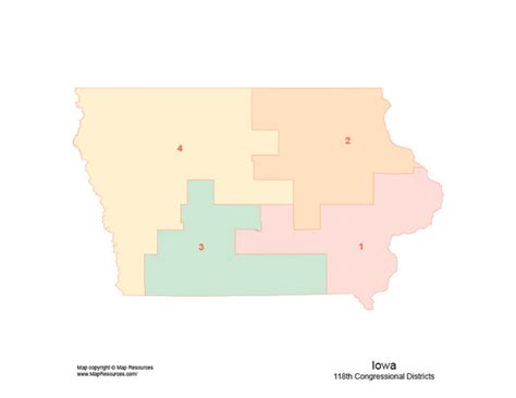 Iowa Map with 2022 Congressional Districts