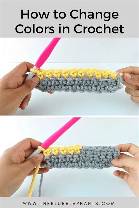 Crochet 101: How to Change Colors | The Blue Elephants