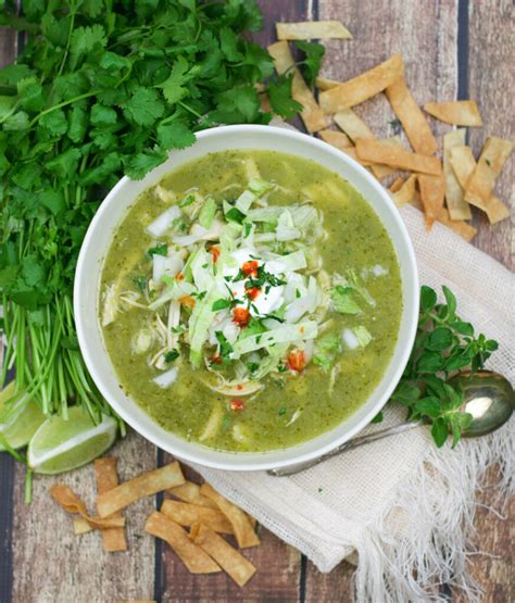 Green Posole with Shredded Chicken - Happily From Scratch