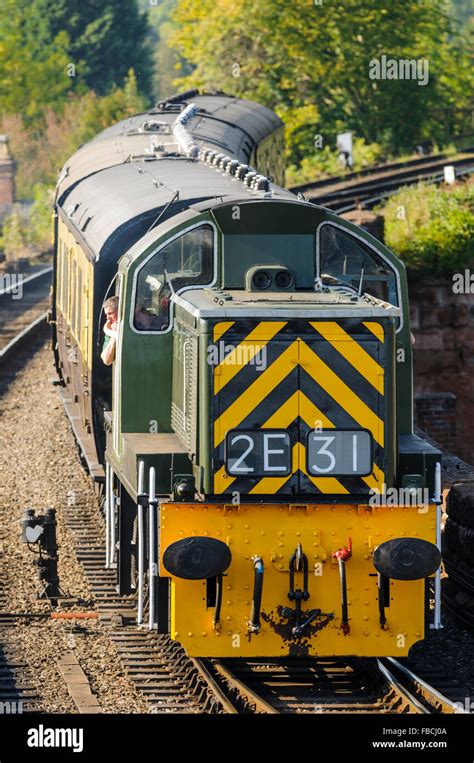 Class 14 D9531 heading a passenger train into Bewdley station on the ...