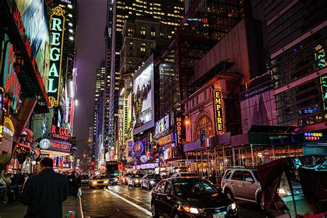 42nd Street at Night Manhattan Photograph by DW labs Incorporated ...