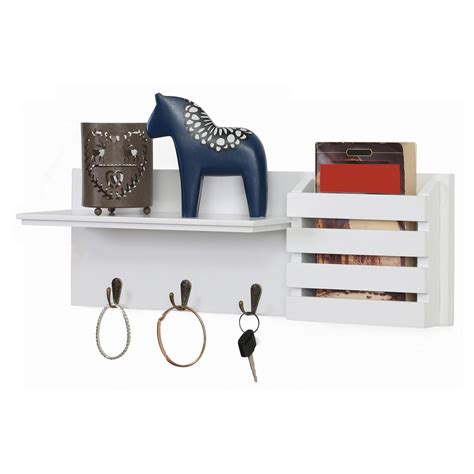 Danya B Utility Shelf with Pocket and Hanging Hooks - Walmart.com