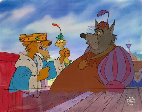 Rare Robin Hood Animation Cels: Prince John, Sir Hiss, and Sheriff of Nottingham, 1973