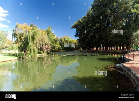 The Eye of Kuruman,a natural fountain supplying Kuruman with it's water,Northern Cape Stock ...