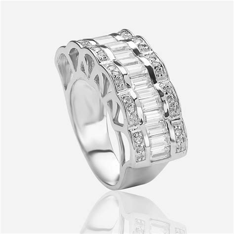 wedding-ring-Baguette-Zircon - www.vezzarosilver.com