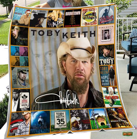 Toby Keith Collection Album Music Quilt Blanket