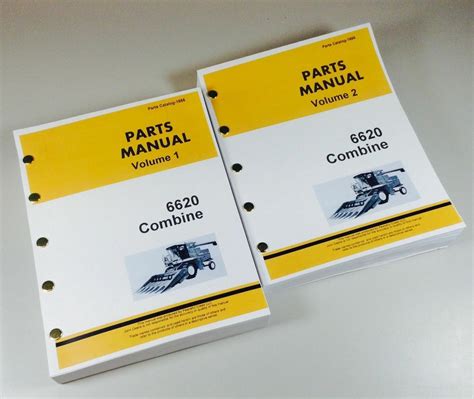 PARTS MANUAL FOR JOHN DEERE 6620 COMBINE ASSEMBLY CATALOG 2 VOLUMES ...